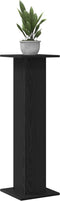 vidaXL - Plantstandaard - 2 - stuks - Zwart - Eiken - 30x30x95 - cm - Bewerkt - Hout