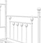 vidaXL - Ligbedframe - met - Opberglade - Wit - 75x190 - cm - Staal