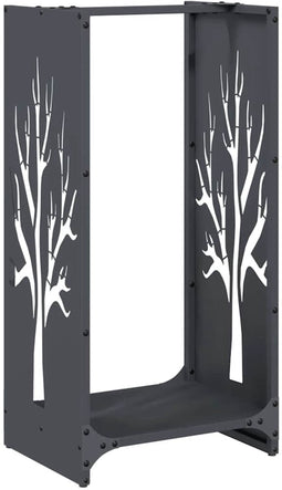 vidaXL - Brandhoutrek - 40x30x80 - cm - koudgewalst - staal - antraciet