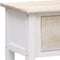 vidaXL - Dressoir - 115x30x76 - cm - hout - naturel - en - wit