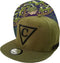 Capiche® Snapback Pet Heren – Anaconda – Legergroen – Verstelbaar met Druksluiting – Sportcap – Baseball Cap – Mannen Cap – Slangen Pet