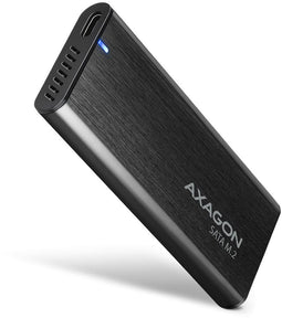 Axagon EEM2-SBC - Externe behuizing voor SATA M.2 SSD - USB 3.2 Gen 2 10Gb/s - Zwart
