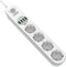 LDNIO USB Stekkerdoos - 4 USB poorten - 4 stopcontacten - Kabellengte 180cm - Wit