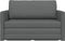 vidaXL - Vloersofa - Bed - 2-in-1 - Donkergrijs - 124x71x78 - cm - Stof