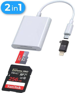 Nuvance - SD Kaartlezer - USB C en Lightning Adapter - Compact en Duurzaam