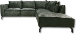 Hoekbank rechts Morgan - 261x248x88 - Adore 156 Hunter - Velours