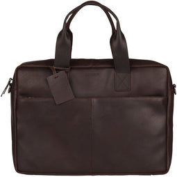 BURKELY Vintage River - Laptoptas 15,6 inch - Gewatteerd laptopvak - Bruin