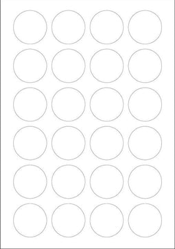 A4 etiketten 40 mm rond wit 100 vel