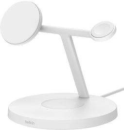 Belkin BoostCharge Pro - 3-in-1 Qi2 Magnetische Draadloze Oplader - Snelladen tot 15W - Inclusief 40W-voedingsadapter