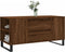 vidaXL - Salontafel - 102x44,5x50 - cm - bewerkt - hout - bruin - eikenkleur
