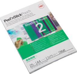 Lamineerhoes GBC Peel n' Stick - A4 2x75micron - Pak van 25 stuks