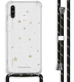 iMoshion Hoesje Geschikt voor Huawei P30 Lite Hoesje Met Koord - iMoshion Design Hoesje met Koord - Goud / Transparant / Goud