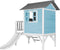 AXI Beach Lodge XL Speelhuis in Caribisch Blauw - Met Verdieping en Witte Glijbaan - Speelhuisje voor de tuin / buiten - FSC hout - Speeltoestel voor kinderen