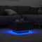 vidaXL - Salontafel - met - LED-lampen - Zwart - Eiken - 55x55x31 - cm