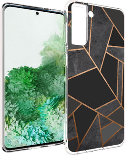 iMoshion Hoesje Geschikt voor Samsung Galaxy S21 Plus Hoesje Siliconen - iMoshion Design hoesje - Zwart / Meerkleurig / Goud / Black Graphic