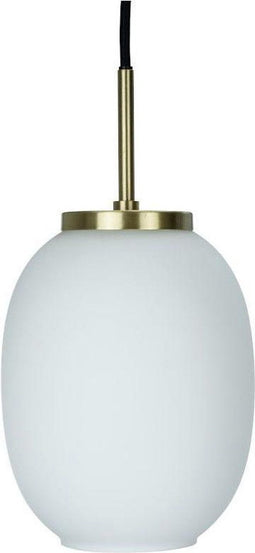 Dyberg Larsen DL39 - Hanglamp E27 60W - Glas 30 cm Wit/Goud