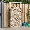 vidaXL - Haardhoutrek - 110x28x214 - cm - roestvrij - staal
