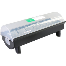 Klika - Labeldispenser | excl. 7 rollen ma/zo | 9.5x10x zwart/transparant | 1 stuks