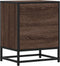 vidaXL - Nachtkastjes - 2 - st - 40x31x50cm - bewerkt - hout - en - metaal - bruin - eiken