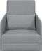 vidaXL - Ligbed - en - zetel - 2-in-1 - Lichtgrijs - 65x80x83 - cm - Stof