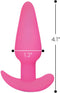 XR Brands Vibrating Silicone Butt Plug with Remote Control pink