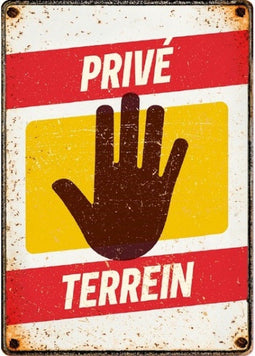Plenty gifts waakbord blik prive terrein