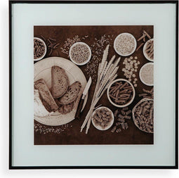 Schilderij Versa Eten Kristal polyestyreen (2 x 30 x 30 cm)