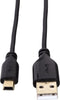 Hama USB-2.0-aansluitkabel, A-connector- mini-B-connector (B5 pin), 0,75 m, zwart