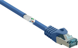 Renkforce RF-5047458 RJ45 Netwerkkabel, patchkabel CAT 6A S/FTP 3.00 m Blauw Snagless, Vlambestendig 1 stuk(s)