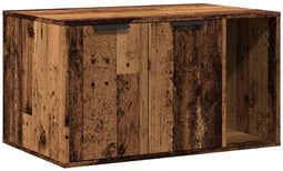 vidaXL - Kattenbakkast - 80x50x45 - cm - bewerkt - hout - oud - houtkleurig