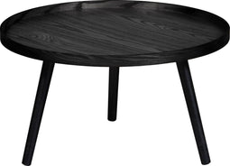 WOOOD Mesa Bijzettafel L - Hout - Zwart - 34xØ60