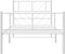 vidaXL - Bedframe - met - hoofd- - en - voeteneinde - metaal - wit - 90x200 - cm