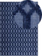 CIZRE - Laagpolig vloerkleed - Marineblauw - 140 x 200 cm - Viscose