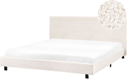 ALBI - Tweepersoonsbed - Off-white - 180 x 200 cm - Bouclé