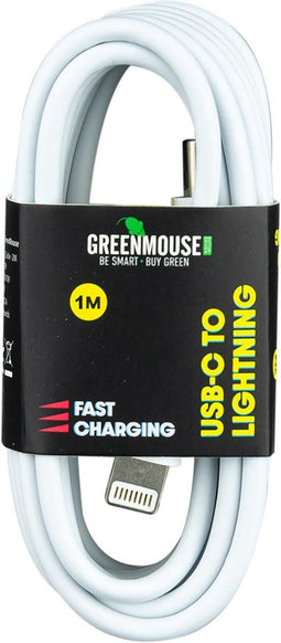 Greenmouse 46956598 - Kabel USB-C naar Lightning 20W - Wit