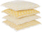 J-Line kussen Indi - textiel - geel - 4 stuks