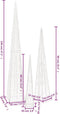 vidaXL - Lichtkegelset - decoratief - LED - warmwit - 60/90/120 - cm - acryl