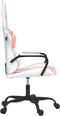 vidaXL - Gamestoel - kunstleer - wit - en - roze