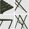 vidaXL - 3-Delige - Opvouwbare - Bistroset - - - Donkergroen - Staal