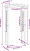 vidaXL - Tuinboog - 110x60x210 - cm - geïmpregneerd - massief - grenenhout