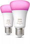Philips Hue White en Color Ambiance - Slimme LED Lamp - 1100 Lumen Bluetooth (2 stuks)