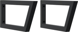 vidaXL - Wandbeugels - voor - wasbak - 2 - st - trapezium - staal - zwart