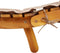 vidaXL - Ligbed - met - kussen - massief - acaciahout - taupe