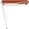 vidaXL - Luifel - vrijstaand - handmatig - uittrekbaar - 350x250 - cm - oranje - bruin