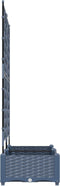 vidaXL - Tuinbak - met - Trellis - 2 - stuks - Grijs - 80x40x125,5 - cm