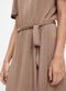 Object Objannie Nadia S/s Dress - Midi Jurk Dames - Bruin - Maat XS