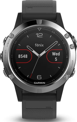 Fenix 5 - GPS Horloge - 10 ATM waterdicht - Zwart/Zilver