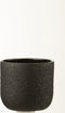 J-Line bloempot Ruw - keramiek - zwart - large - Ø 22 cm