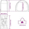 Waterdichte Fiets Tent - Robuuste Rits - 210 x 90 x 174 cm - Groen