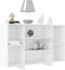 vidaXL - Dressoir - 120x30x75 - cm - bewerkt - hout - wit